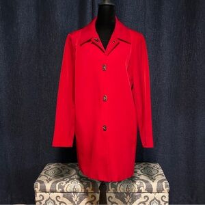 Anne Klein Red Trench Coat
